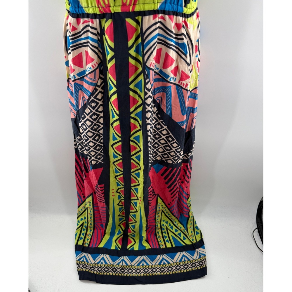 Flying Tomato Women Multicolored Geometric Halter Maxi Dress Large - Picture 5 of 8